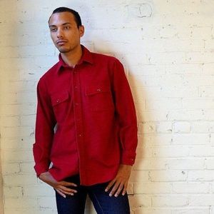 Thick Cloth Chamois Shirt Jacket Xl 